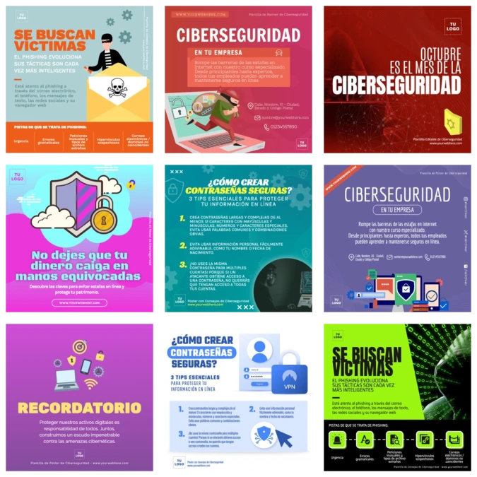 Edita un flyer de Ciberseguridad