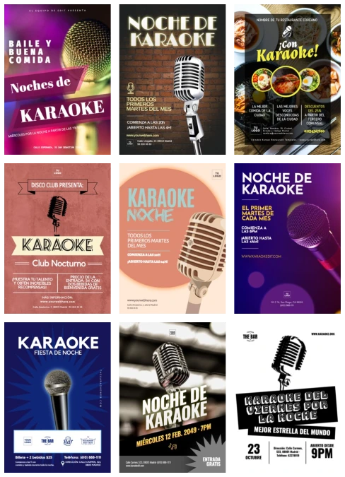 Edita un flyer de Karaoke