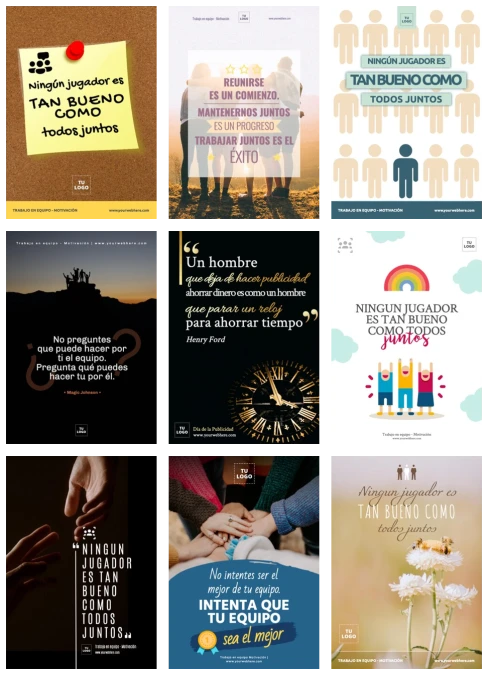 Edita un cartel con frases motivacionales