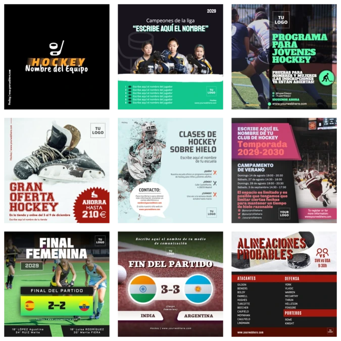 Edita un diseño de Hockey