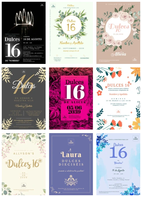 Edita un flyer de Dulces 16