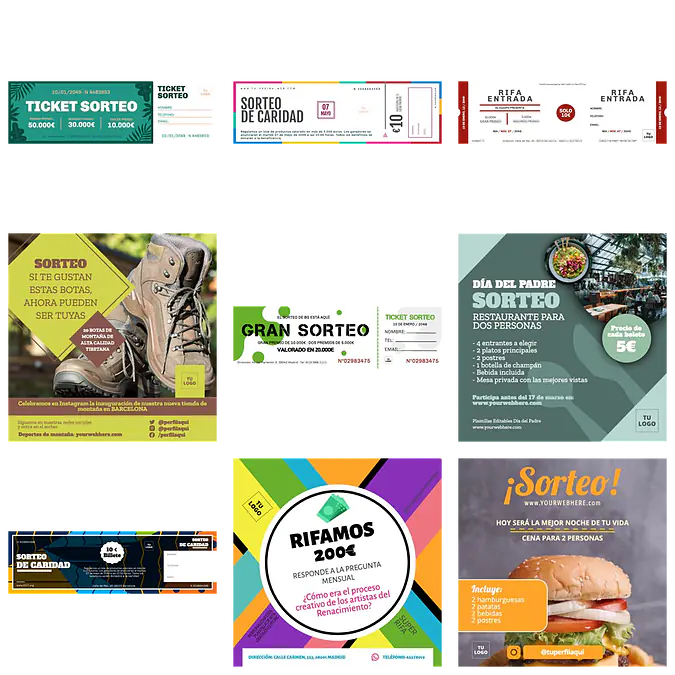 Templed Sorteo Plantillas para sorteos gratis online