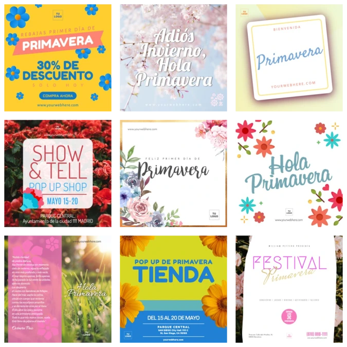 Plantilla Bendiciones Primitivas Primavera