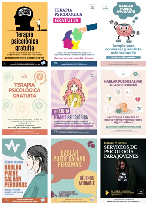 Edita un diseño de psicología