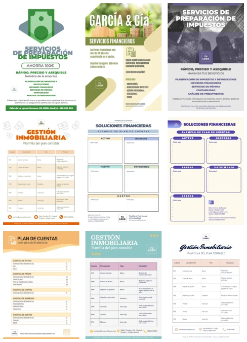 Edita un flyer para servicios financieros