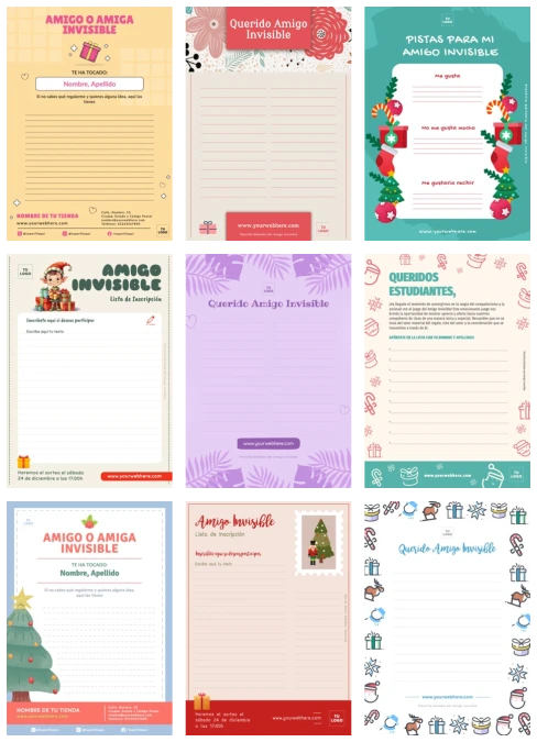 Edita una tarjeta de Amigo Invisible