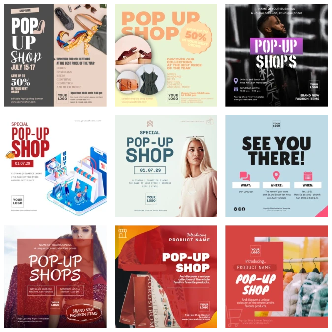 Edit Pop Up sale flyer