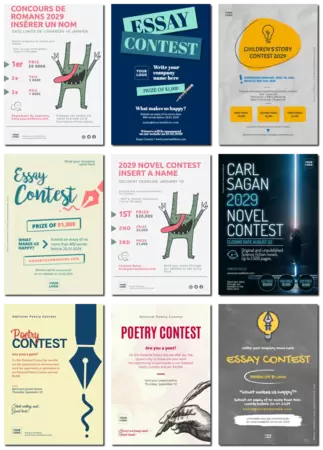 Modifier l\'affiche d\'un concours d\'écriture