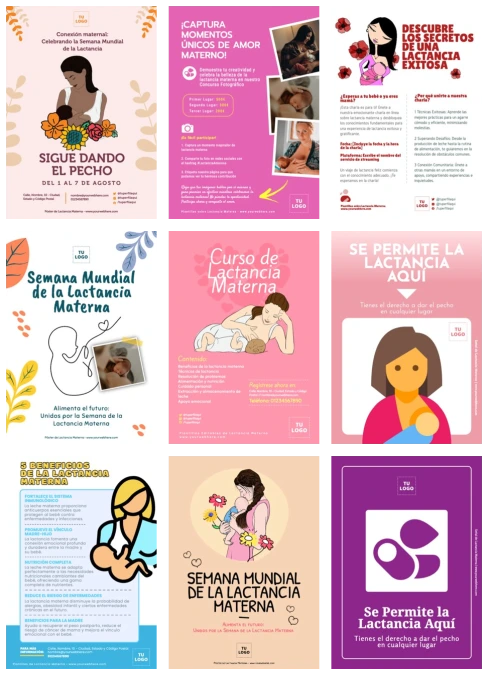 Edita un flyer sobre Lactancia