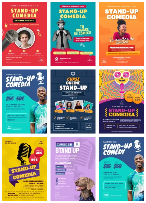 Edita un flyer de Stand Up