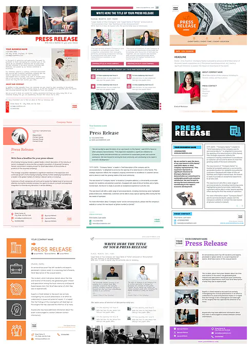 Free Press Release Templates