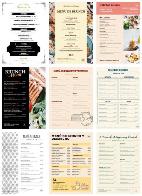 Editar mi menú online