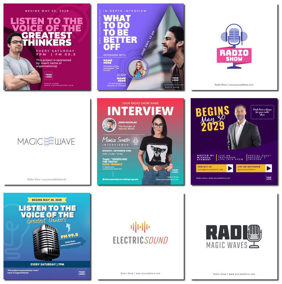 FlyerVorlagen für Radioshows zum Anpassen online