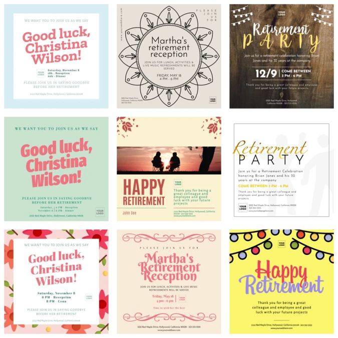 customizable-retirement-card-templates for Free Printable Happy Retirement Banner Customizable retirement card templates for Free Printable Happy Retirement Banner