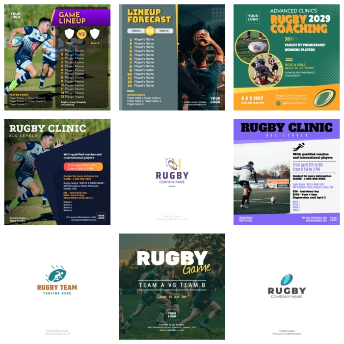 Rugby Flyer Templates to Customize Online