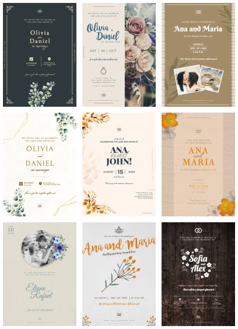 Edit a Rustic Wedding card