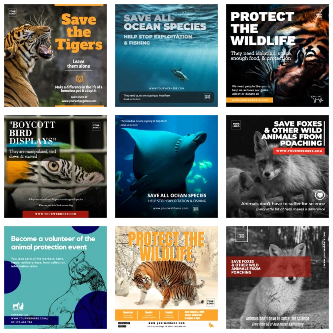 Edit a poster to save animals