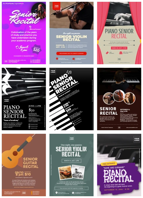 Edit a Recital flyer