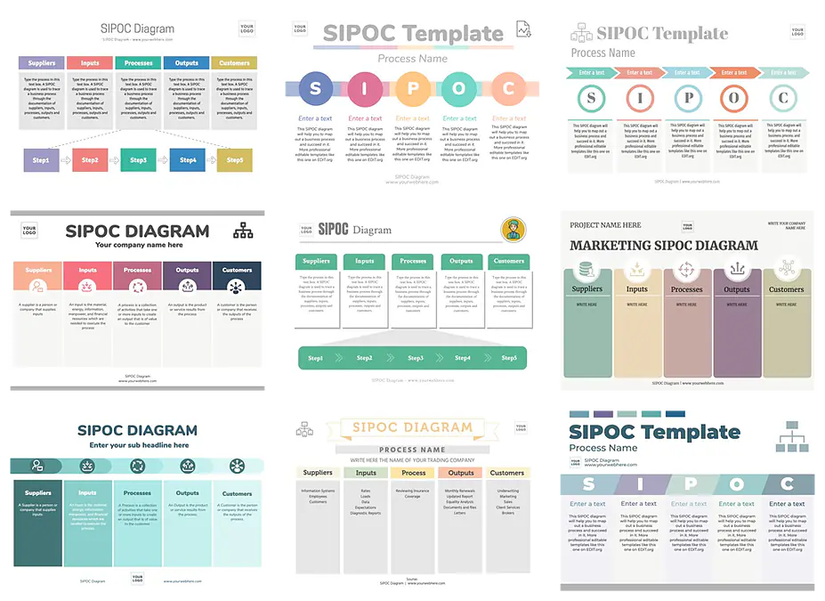 Sticky Note Sipoc Free Editable SIPOC Diagram Templates