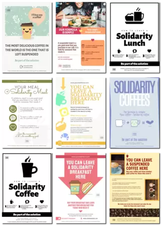 Edytuj plakat obiadu Solidarności