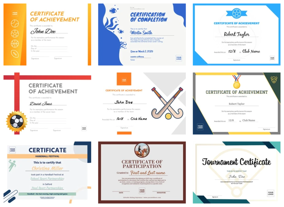 Edit a sports diploma