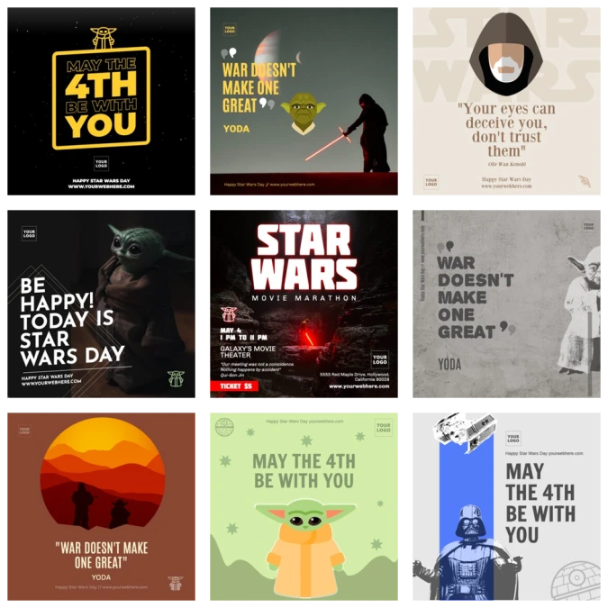 Edit a Star Wars Day banner