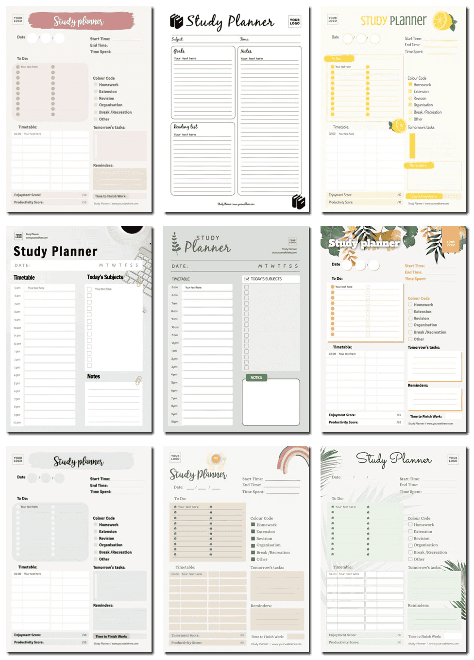 Bearbeite einen Studienkalender