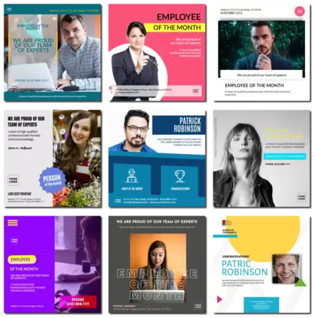 Edytuj plakat pracownika miesiąca