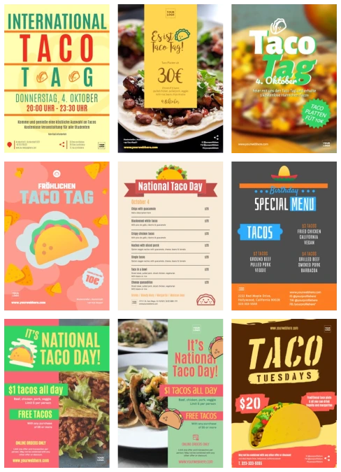 Bearbeite eine Taco Tag Design