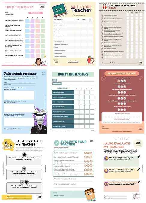 Free Teacher Evaluation Forms And Examples Word Pdf