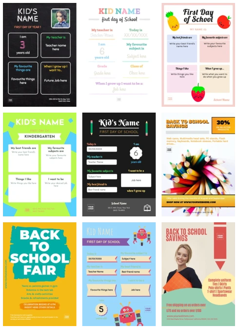 Edit a back to school design
