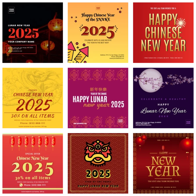 Edit a Chinese New Year template