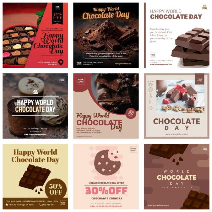 Edit a Chocolate Day template