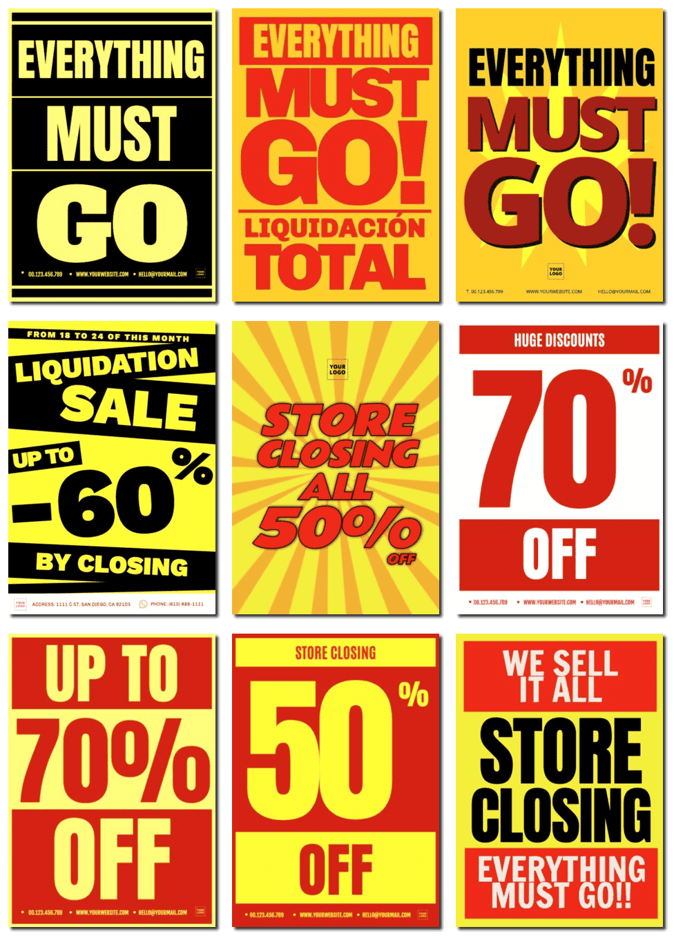 Closing and liquidation signs for your business
