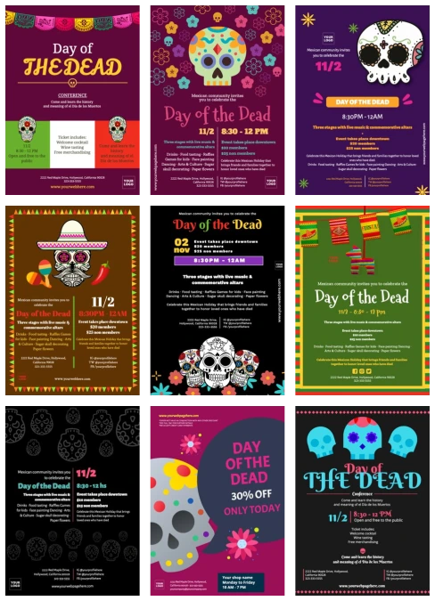 Editar um modelo de Dia dos Mortos