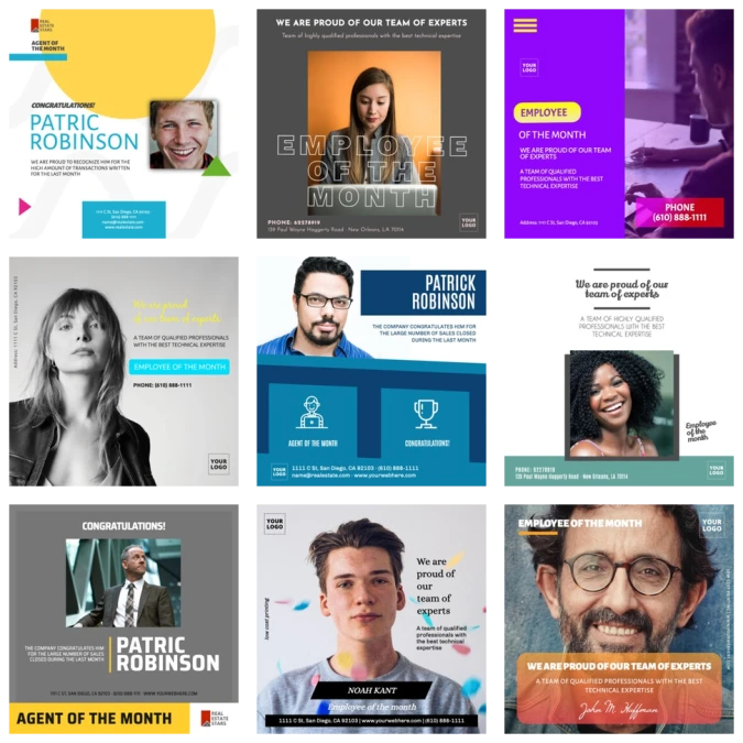 Modifica una locandina per il dipendente del mese