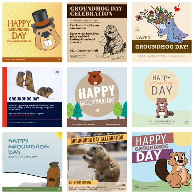 Customizable Groundhog Day Designs customizable-groundhog-day-designs