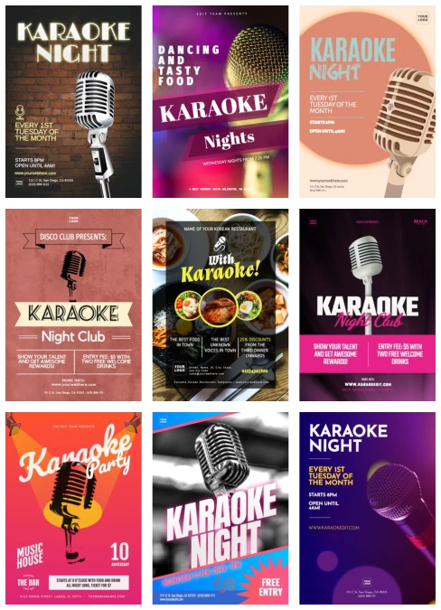 Edit a karaoke flyer
