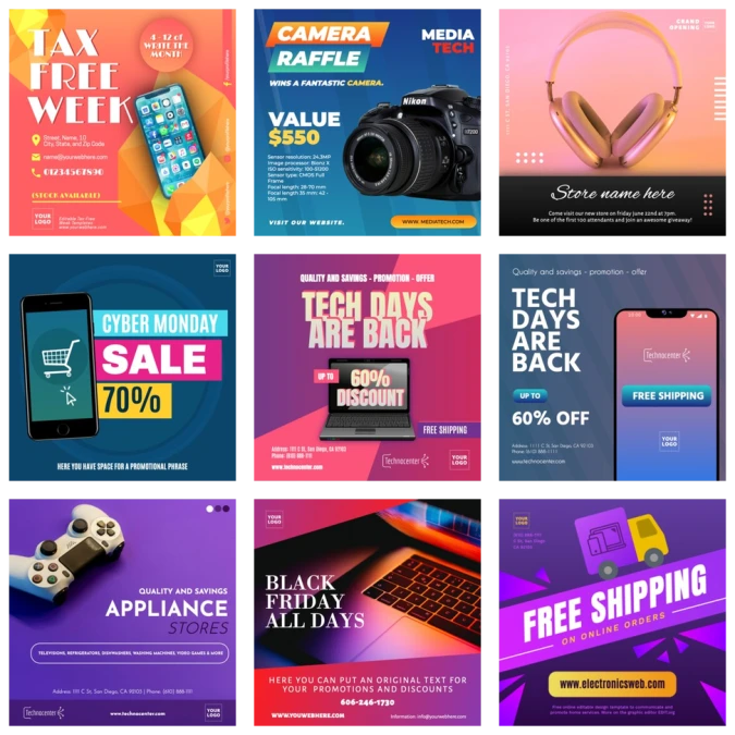 Edite um modelo de celular e artigos eletrônicos