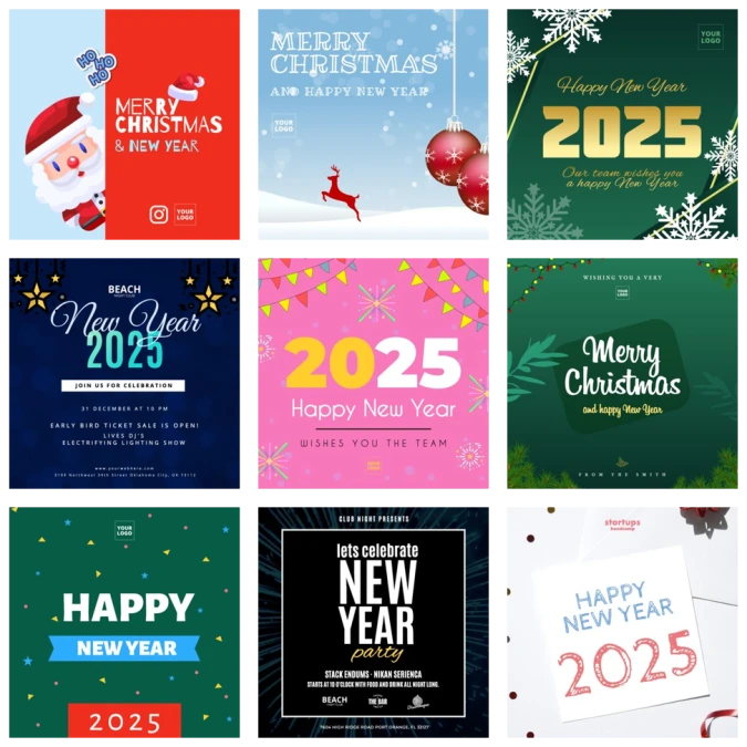 Editar um design de Ano Novo