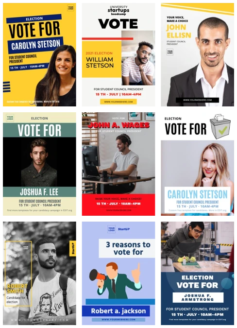 Custom Political Election Templates