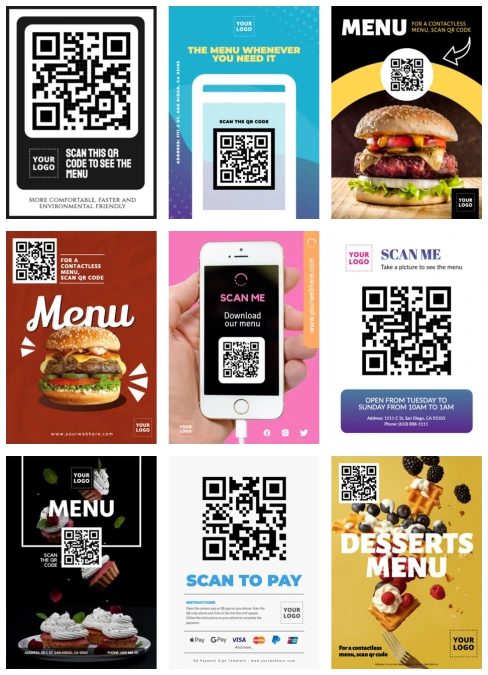 Online QR Code Sign Templates