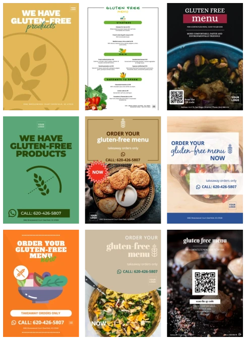 Edit a gluten-free template