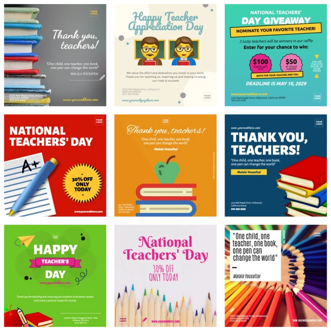 Printable Teachers' Day card templates printable-teachers-day-card-templates