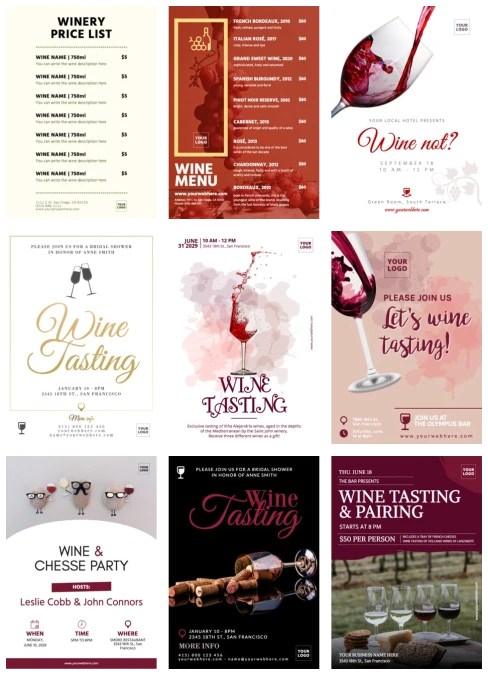 Edit a winery or liquor store design