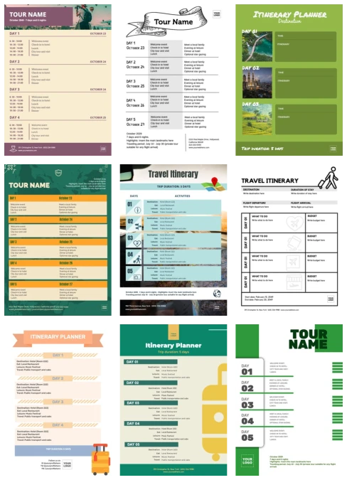 Edite um roteiro de viagem