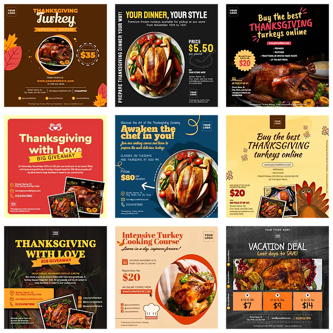 Turkey Raffle Template Thanksgiving Turkey Giveaway Flyer Templates