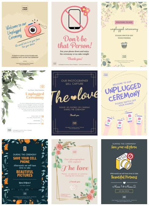 Edit Unplugged Ceremony cards