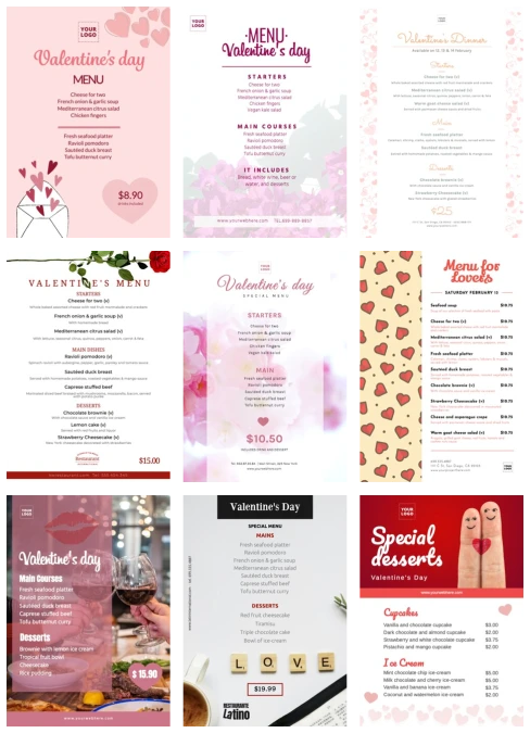 Maak mijn Valentijn thema-ontwerpen