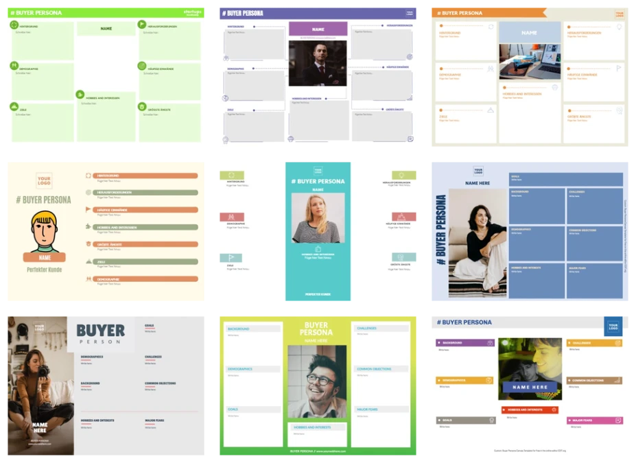 Bearbeite ein Buyer Persona Template